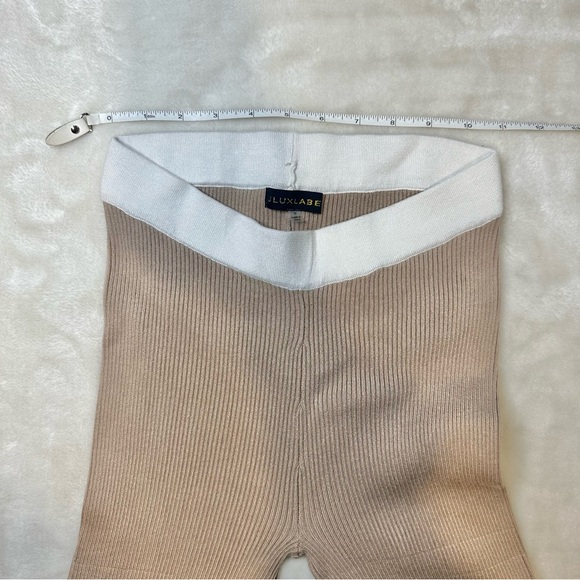 JLuxLabel Tan Ribbed High Waist Yoga Comfy Pants Size Medium - Picture 10 of 15